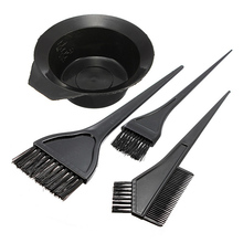 4 unids/set profesional de plástico negro de peluquería cuenco para brochas Combo Color peluquería Kit de tinte capilar de la herramienta 2024 - compra barato