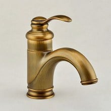 Antique Brass Single Lever Handle Bathroom Vessel Sink Basin Faucet Mixer Taps anf008 2024 - buy cheap
