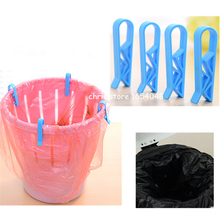 Cubo de basura con clip para bolsa de plástico, herramientas de cocina, papelera, bolsas de basura, novedad, 8 unids/lote 2024 - compra barato