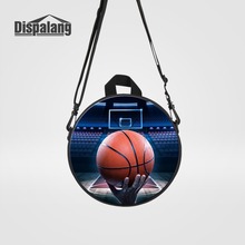 Basketball Football Printed Dual-use Messenger Bag Bagpack For Boys Men's Mini Round Shoulder Bags Kindergarten Schoolbags Pack 2024 - buy cheap