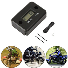 For 4 Stroke Motorcycle ATV Snowmobile Hour Meter Counter Waterproof Engine Gauge  LCD Display Portable Hour Meter Tachometer 2024 - buy cheap