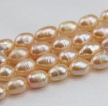 Unique Pearls jewellery Store 6-7mm Rice Pink Genuine Freshwater Pearl Loose Beads One Full String DIY Jewelry Material LS018 2024 - buy cheap