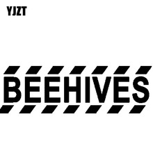 Yjzt decalque automotivo de vinil, adesivo com cautela, 15.2cm x 13cm para apicultura, abelha, preto/prateado 2024 - compre barato