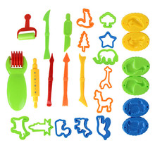 23 шт./компл. пластик играть тесто инструменты набор игрушка учебный Пластилин моделирование формы комплект глины слизи игрушки для детей 2024 - купить недорого