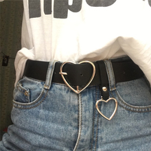 Classic Jeans PU Ring Women's Belt Love Decoration Pin Buckle Belt 105cm 2024 - buy cheap