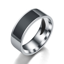 Мужское модное ювелирное изделие NFC, мобильный телефон, этикетка, смарт-кольцо, новая технология, широкое умное кольцо, кольца из нержавеющей стали для мужчин 2020 2024 - купить недорого