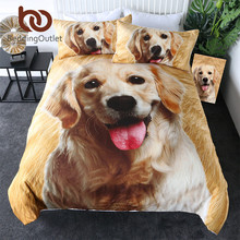 Beddingoutlet pet cão jogo de cama golden retriever crianças capa edredão 3d impressão roupas adorável filhote cachorro colchas atacado 2024 - compre barato