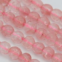 4mm Accessories Crafts Loose Beads Semi Finished Stones Balls Gift Faceted Pink Watermelon Tourmaline Round Jewelry Women 15inch 2024 - buy cheap