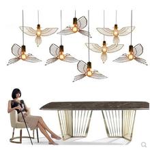 Small bird lights mall sales office shop decoration front desk kindergarten art chandelier post modern stainless steel chandelie 2024 - buy cheap