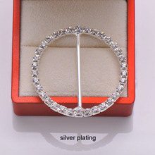 (L0004) 40mm bar,outer size:48mm , 100pcs  rhinestone round buckle,big products,silver or gold plating 2024 - buy cheap