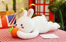 about 65cm cute white rabbit plush toy prone rabbit very soft doll kid's toy Christmas gift w2059 2024 - buy cheap