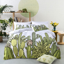 Fanaijia cactus duvet cover conjunto com fronha 3d impresso planta roupas de cama conjunto king size bedline casa têxtil 2024 - compre barato