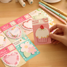 4 pcs /lot Kawaii flower heart Memo Pad paper Sticky Notes Notepad Stationery papeleria school supplies 2024 - buy cheap