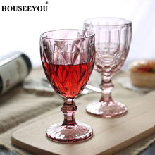 HOUSEEYOU Retro Crystal Waved Design Carved Glass Wine Cup Champagne Flutes Goblets Drinking Cocktail Brandy Whiskey Bar Tools 2024 - buy cheap