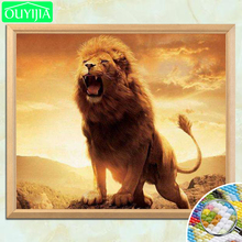 OUYIJIA Lion oaring 5D DIY Diamond Painting Full Square Diamond Embroidery Picture Of Rhinestones Mosaic Handwork Painting 2024 - buy cheap