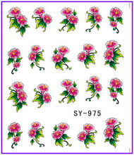 Bolsas de manijas de flores con purpurina, SY975-980 de lirio REDBUD chino, 6 pack/lote 2024 - compra barato