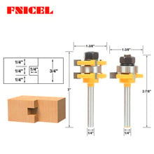 2pc1/4" Shank Tongue and Groove Router Bit Set Shaker Woodworking Chisel Stock Wood Cutting Tool 2024 - buy cheap