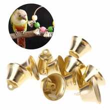 10pcs Birds Parrot Toys Bell Golden DIY Accessories Sound Decoration Bird DIY Toy Pet Supplies C42 2024 - buy cheap
