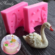 Aomily Beautiful 3D Swan Fondant Silicone Mold Candle Sugar Craft Tool Chocolate Cake Mould Kitchen DIY Baking Decorating Tools 2024 - buy cheap