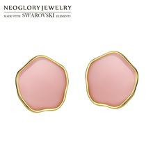 Neoglory Enamel Geometric Stud Earrings Colorful Deisgn Korean Style For Wholesale Elegant Daily Party Lady Gift 2024 - buy cheap