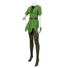 Movie Peter Pan Cosplay Costume Green outfit Top Pants Hat Role Play Peter Pan Halloween Carnival Cosplay Costum Women Style 2024 - buy cheap