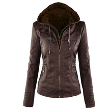 5XL 6XL 7XL женская одежда больших размеров 2020 зимняя куртка из искусственной кожи с капюшоном толстовка на молнии парка тонкая мотоциклетная куртка 2024 - купить недорого