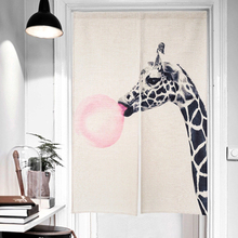 Modern Creative Curtains for Living Room Bedroom Kids Room Decoration Deer Linen Curtain For Kitchen Door Window 85*90cm 2024 - buy cheap