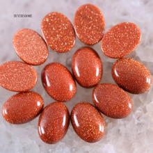 18x13MM&16x12MM CAB Cabochon Oval Natural Stone Bead Gold Sandstone For Jewelry Making Necklace Pendant Bracelet Earrings 10Pcs 2024 - buy cheap