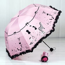 Новое поступление 2019, зонтик с узором красивой девушки, дождевой женский модный изогнутый зонтик принцессы, женский зонтик, креативный подарок US041 2024 - купить недорого