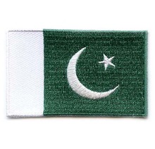 Embroidery Pakistan Patches Fabric Labels for Clothing Twill with Flat Broder and Iron On Backing Accept Custom MOQ50pcs 2024 - buy cheap
