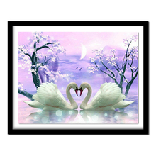 5D Diamond Embroidery Sale Swans Animal Full Square Diamond Painting Cross Stitch Kit Diamond  Crystal dieren 2024 - buy cheap