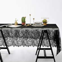 Mantel de encaje de pestañas de malla, cubierta de mesa rectangular bordada, mantel de mesa para Boho, decoración de fiesta, Festival de boda, textil para el hogar 2024 - compra barato