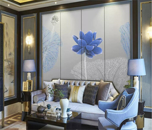 Decorative wallpaper Chinese Simple Zen Lotus Leaf Background Wall Painting 2024 - buy cheap