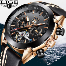 LIGE2019 business watch men Automatic Luminous clock men Tourbillon waterproof Mechanical watch top brand Relojes Hombre 2024 - buy cheap