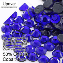 Bulk Packing  Shiny Stones Flatback Best Quality SS6 SS10 SS16 SS20 SS30 Cobalt Hotfix Rhinestones 2024 - buy cheap