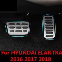 Cubierta de diseño de acero inoxidable para coche hyundai Elantra 2016 2017 2018, lámpara de descanso de freno de Gas/gasolina/aceite, accesorios de Pedal embellecedores 2024 - compra barato