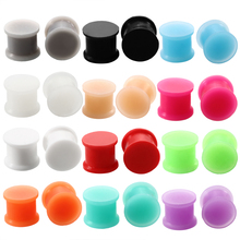 Pair Silicone Flexible Hider Ear Flesh Tunnel Gauges Piercing Mixed Color Double Flare Plugs Soft Ear Stretcher Piercing Jewelry 2024 - buy cheap