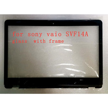 Free Shipping for sony vaio SVF14A SVF14AC1QL SVF14A15CXB SVF14A16CXB 14" laptop touch screen glass Digitizer with frame 2024 - buy cheap