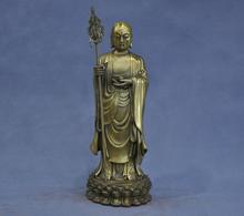 10" China Standing Ksitigarbha Bodhisattva Buddha Tang Seng Monk Bronze Statue 2024 - buy cheap