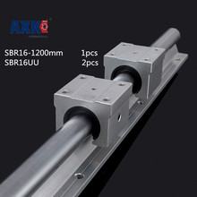 Axk One Set Sbr16 1200mm With 2 Blocks Sbr16uu Linear Motion Guide Supported Rail Sbr Linear Shaft 16mm For Cnc 2024 - buy cheap