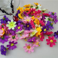 8colors 3cm 30pcs Artificial  silk daisy flower heads diy hair hat accessory wrist corsage decoration 2024 - buy cheap