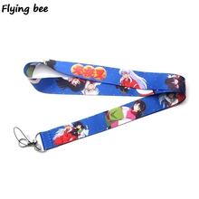 Flyingbee Anime Cute Keychain lanyard Badge Lanyards Mobile Phone Rope Keyring Key Lanyard Neck Strap Accessories X0168 2024 - buy cheap