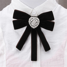 Women Fabric Brooches Girls Clips Wedding Jewelry Pins High Quality Ribbon Bowknot Rhinestone Heart Brooches Fashion Jewellery 2024 - buy cheap