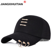 Gorra de béisbol con anillo de hierro para mujer, gorra de béisbol con anillos, Color dorado, Snapback, gorros de Hip Hop para mujer, sombrero de béisbol para hombres Kpop, envío directo 2024 - compra barato