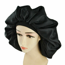Imixlote boné de cetim feminino, chapéu simples de cor preta, para cuidados com os cabelos, tendência, para noite dormir, de seda 2024 - compre barato