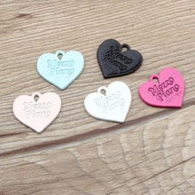 10pcs/lot Enamel Heart Shape Charm Pendants Spray Paint Alloy Charm Jewelry Finding 22x22mm 2024 - buy cheap