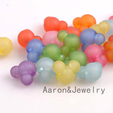 10pcs Mixed Mickey Frosted Acrylic Spacer Beads For jewelry making 22x19mm YKL0367 2024 - buy cheap