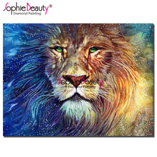 Sophie Beauty DIY Diamond Painting Full Cross Stitch Lion Animal Pattern Diamond Embroidery Mosaic Home Decoration Gift 18925 2024 - buy cheap