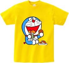 Camiseta de Doraemon para niños, camisetas de Anime japonés de manga corta de algodón, camisetas de Doraemon, camisetas para niñas y camisetas infantiles 2024 - compra barato