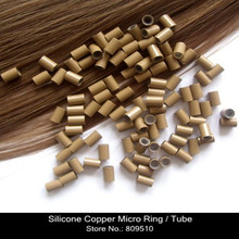 Al por mayor-3000 piezas/lote de silicona Micro anillo de cobre para extensión de cabello, envío gratis 2024 - compra barato